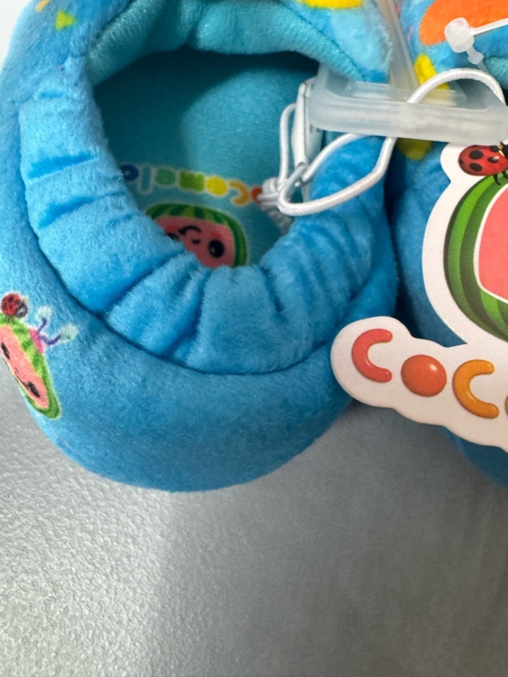 Cocomelon happy birthday Party plush moccasin slippers for toddlers jj Wally pep - Picture 5 of 6